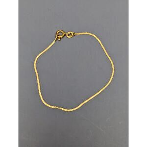 Estate 14k Yellow Gold Chain Bracelet 6.75in